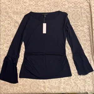 Long Sleeve Blouse - White/Black Market
